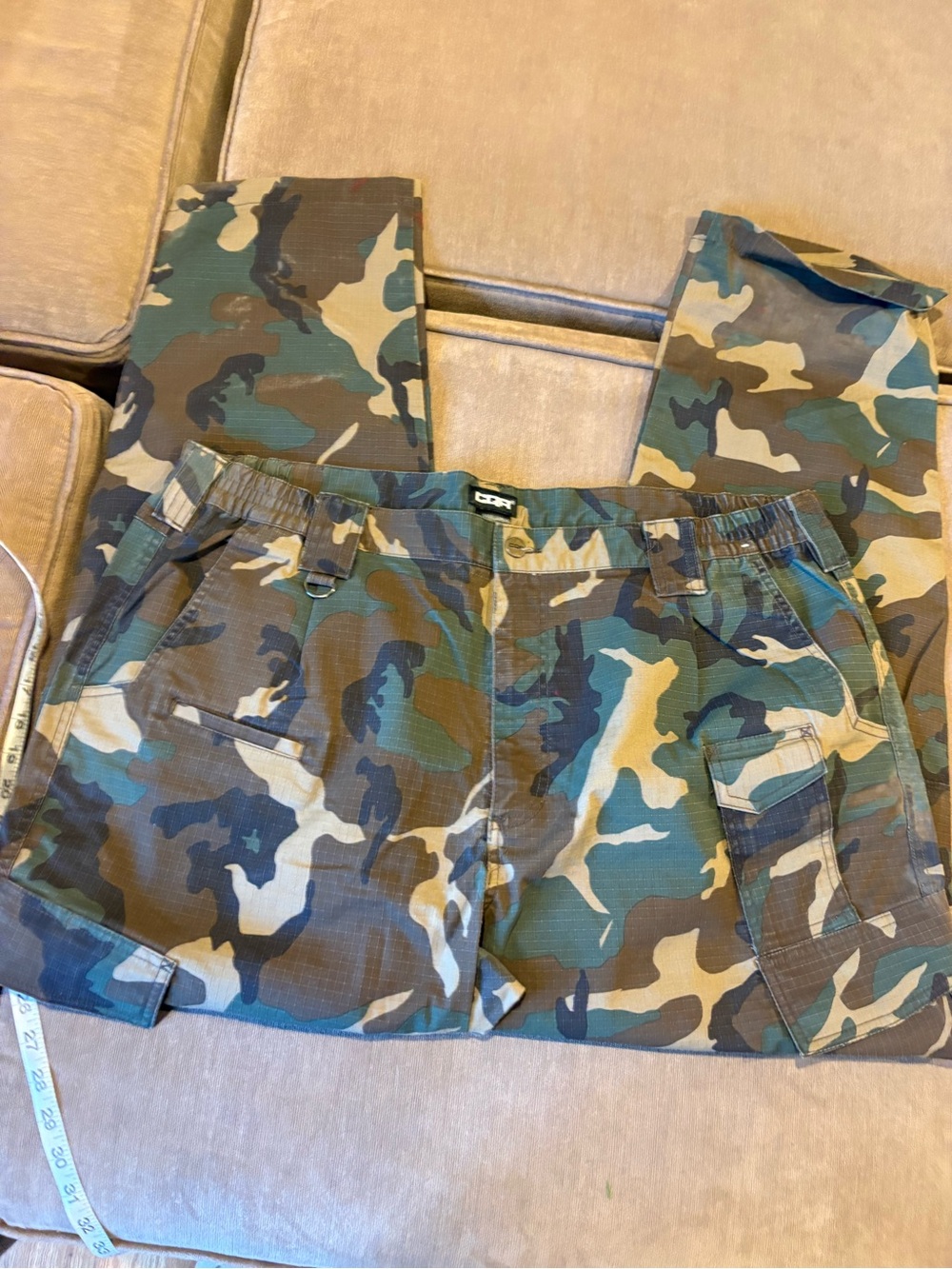 Men's CQR  Camo Cargo Pants - Green Camouflage